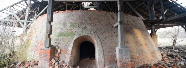 Ruinas Una Fábrica Industrial Muy Contaminada Serie Industrial — Foto de Stock