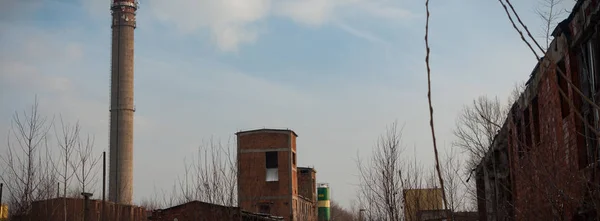 Rovine Una Fabbrica Industriale Molto Inquinata Serie Industriale — Foto Stock