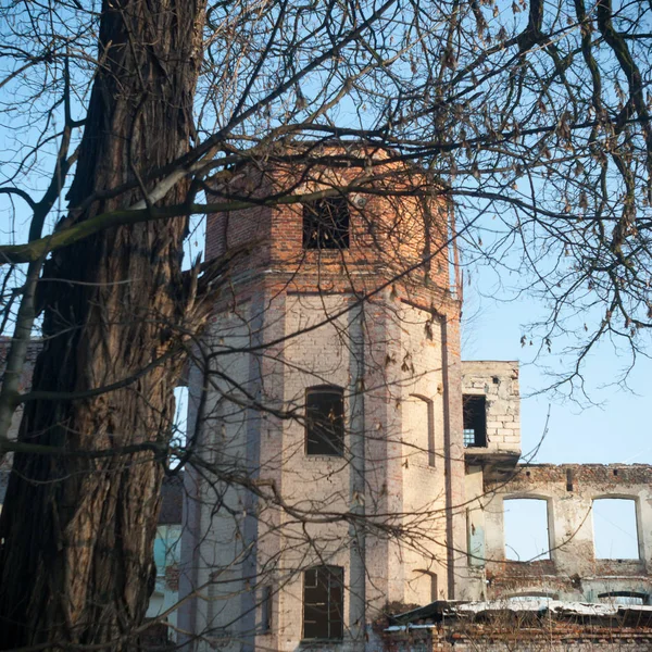 Ruines Une Usine Industrielle Très Polluée Série Industrielle — Photo