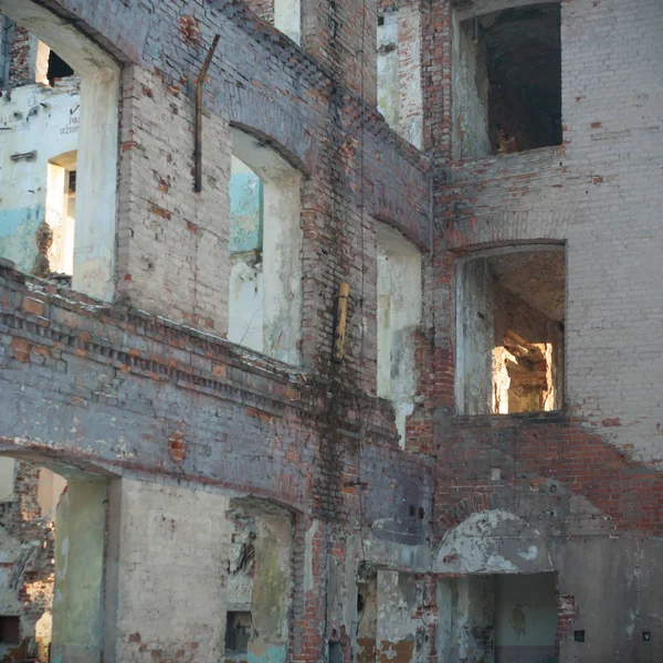 Ruïnes Van Een Zeer Sterk Vervuilde Industriële Fabriek Industriële Series — Stockfoto