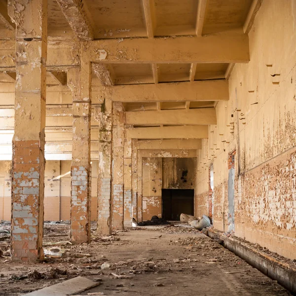 Rovine Una Fabbrica Industriale Molto Inquinata Serie Industriale — Foto Stock