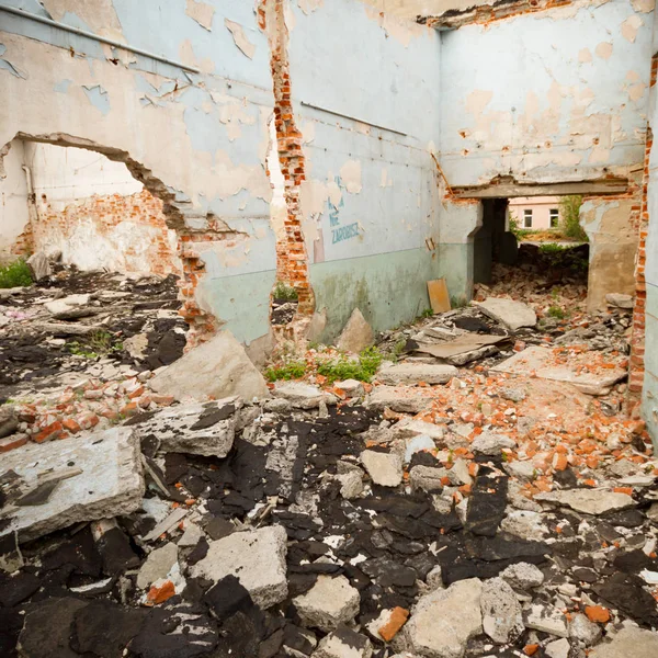 Ruines Une Usine Industrielle Très Polluée Série Industrielle — Photo