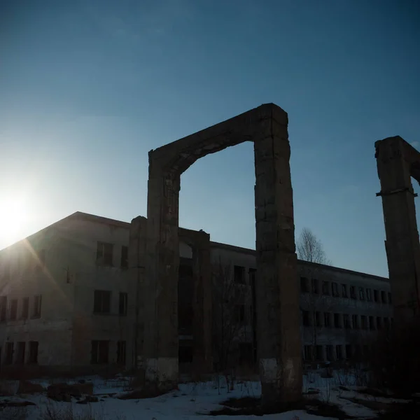 Ruins Very Heavily Polluted Industrial Factory Industrial Series — Stock Photo, Image