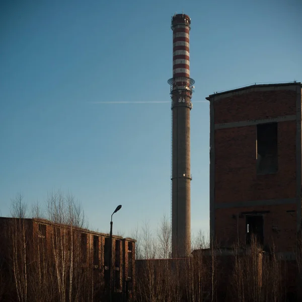 Ruinas Una Fábrica Industrial Muy Contaminada Serie Industrial —  Fotos de Stock