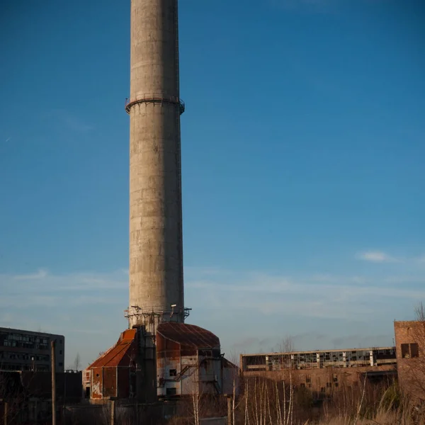 Ruïnes Van Een Zeer Sterk Vervuilde Industriële Fabriek Industriële Series — Stockfoto