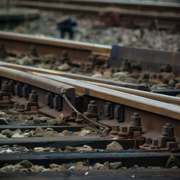 Vista Della Ferrovia Una Giornata Sole — Foto Stock