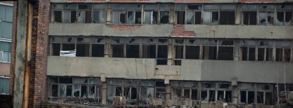 Ruins Very Heavily Polluted Industrial Factory Industrial Series — Stock Photo, Image