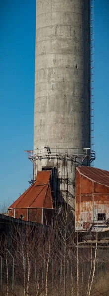 Ruinen Einer Sehr Stark Verschmutzten Industriefabrik Industrieserie — Stockfoto