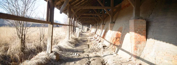 Ruinas Una Fábrica Industrial Muy Contaminada Serie Industrial — Foto de Stock