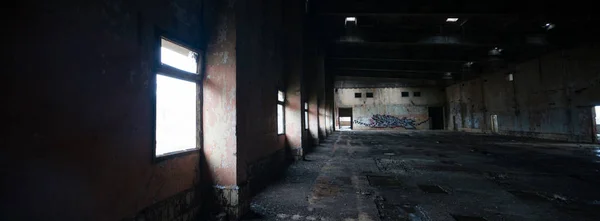 Ruïnes Van Een Zeer Sterk Vervuilde Industriële Fabriek Industriële Series — Stockfoto