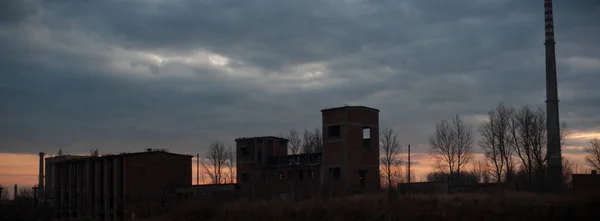 Ruines Une Usine Industrielle Très Polluée Série Industrielle — Photo