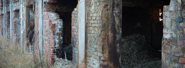 Ruinas Una Fábrica Industrial Muy Contaminada Serie Industrial — Foto de Stock