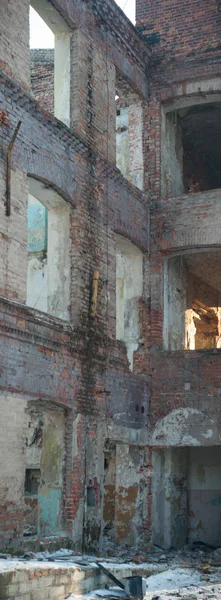 Ruïnes Van Een Zeer Sterk Vervuilde Industriële Fabriek Industriële Series — Stockfoto