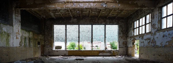 ruins of a very heavily polluted industrial factory, industrial series