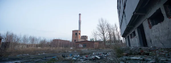 Rovine Una Fabbrica Industriale Molto Inquinata Serie Industriale — Foto Stock