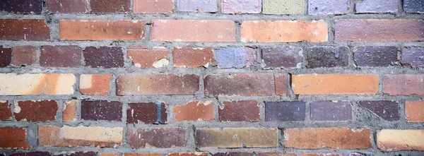 Groothoekzicht Een Oude Muur Verlaten Fabrieksgebouw — Stockfoto