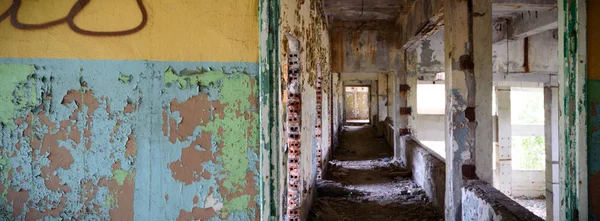 Ruins Very Heavily Polluted Industrial Factory Industrial Series — Stock Photo, Image