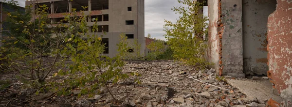 Ruines Une Usine Industrielle Très Polluée Série Industrielle — Photo