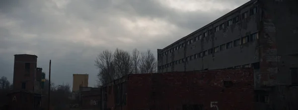 Ruïnes Van Een Zeer Sterk Vervuilde Industriële Fabriek Industriële Series — Stockfoto