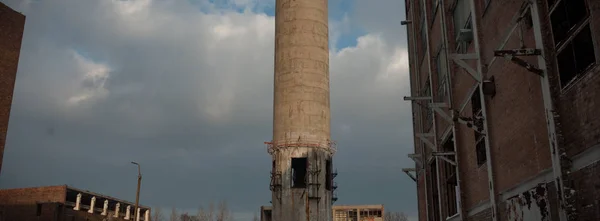 Ruinas Una Fábrica Industrial Muy Contaminada Serie Industrial — Foto de Stock