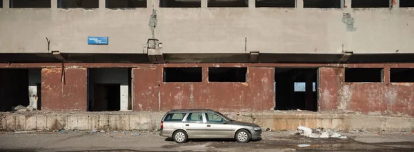 Çok Kirlenmiş Endüstriyel Bir Fabrikanın Kalıntıları Sanayi Serisi — Stok fotoğraf