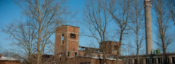Ruinas Una Fábrica Industrial Muy Contaminada Serie Industrial —  Fotos de Stock