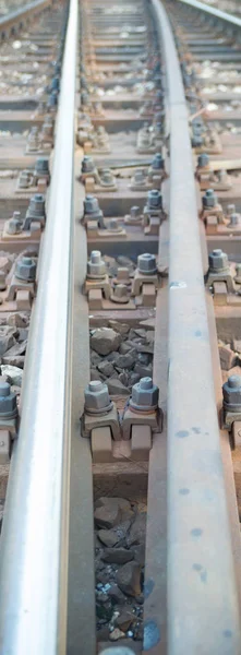 Blick Auf Die Bahnstrecke Einem Sonnigen Tag — Stockfoto