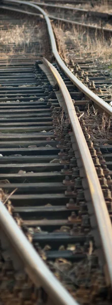 Vista Ferrovia Dia Ensolarado — Fotografia de Stock