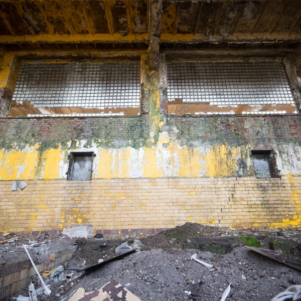 Ruinas Una Fábrica Industrial Muy Contaminada Serie Industrial — Foto de Stock