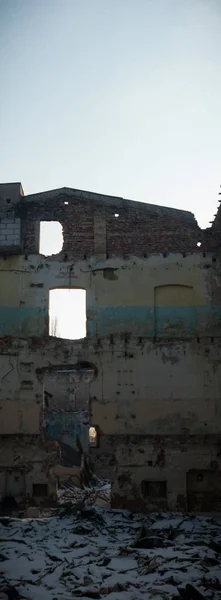 Ruins Very Heavily Polluted Industrial Factory Industrial Series — Stock Photo, Image