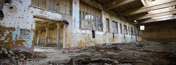 Ruinas Una Fábrica Industrial Muy Contaminada Serie Industrial — Foto de Stock