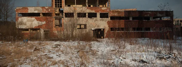 Ruinas Una Fábrica Industrial Muy Contaminada Serie Industrial — Foto de Stock