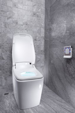 güzel modern tuvalet oda görünümünü. 