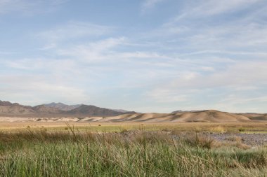 Arkadaki Mojave çölünde, Nenada tecopa hot springs ve dağ görünümü