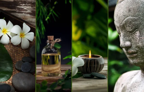 Spa thema collage samengesteld uit verschillende afbeeldingen — Stockfoto