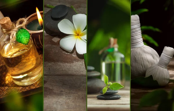 Spa thema collage samengesteld uit verschillende afbeeldingen — Stockfoto