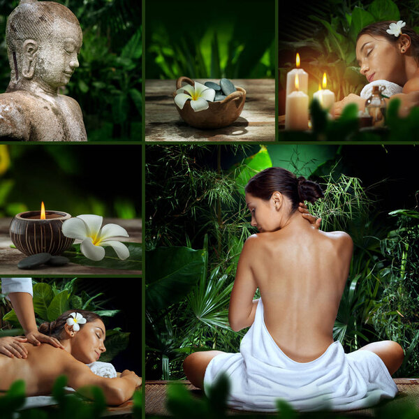 Коллаж, состоящий из различных изображений
