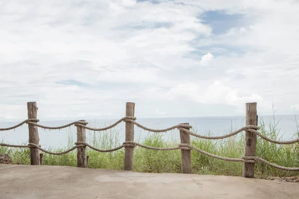 Вид Красивый Забор Дачный Пейзаж — стоковое фото