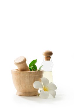 Beyaz sırtlı havan ve yağ manzarasını kapatın. Pankart.