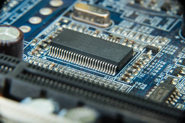 Electronic circuit board close up — Stock Photo, Image