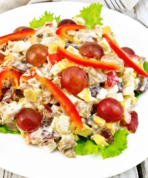 Salata et ve üzüm ışığı kartı