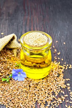 Linenseed çiçek ve tohum gemide ile petrol