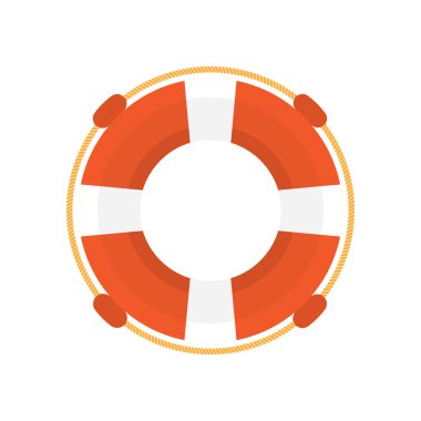 Lifebuoy düz simgesi