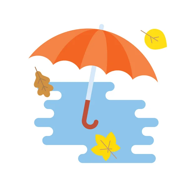 Opened red umbrella — Stock Vector