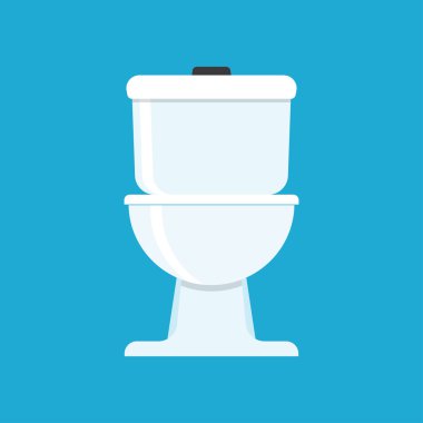 Tuvalet için düz vektör simgesi.