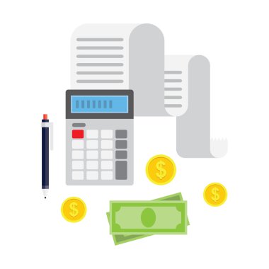 Vergi ödeme ve fatura kavramı.