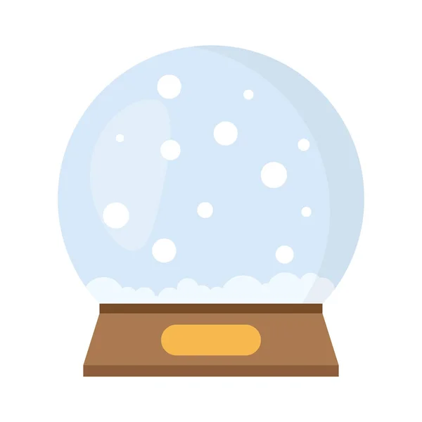 Boule de cristal Noël . — Image vectorielle