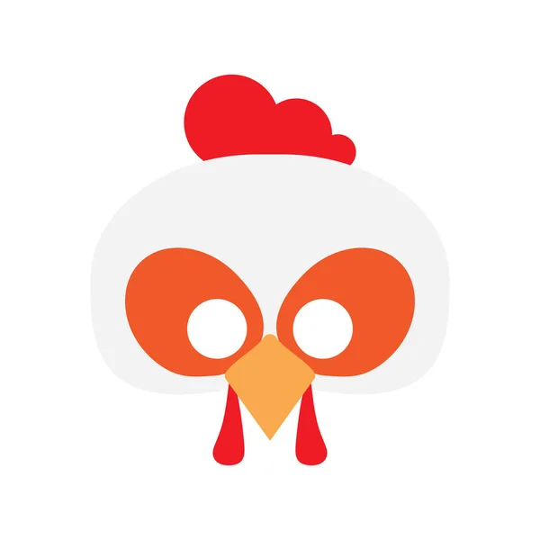 Cartoon rooster mask vector — Stock Vector