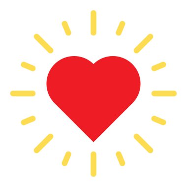 kalp aşkı romantik izole ikon vektör illüstrasyon tasarımı