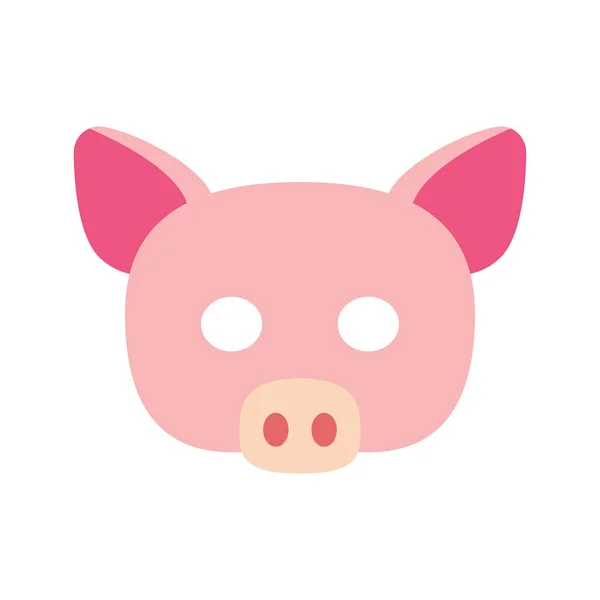 Dibujos animados piggy máscara vector — Vector de stock